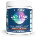 Biohm Gut-Brain Connection Memory & Focus Supplement (6.74 Oz, 30 Servings) Supports Gut Health & Cognitive Well-Being, Helps Enhance Mood, Probiotics, Lion'S Mane & Bacopa Monneiri, Chocolate Flavor