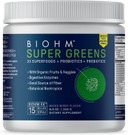 Biohm Super Greens And Super Kids Bundle, Green Superfood Powder Antioxidant Veggies With Kids Superfood Plus Probiotics, Berry Flavor, 30 Servings Each
