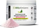Bioptimizers Magnesium Breakthrough Drink Fruit Punch - 8 Forms Of Magnesium: Glycinate, Malate, Citrate, And More - Natural Sleep And Brain Supplement  5.4 Oz (30 Servings)