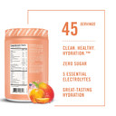 Biosteel Zero Sugar Hydration Mix, Great Tasting Hydration With 5 Essential Electrolytes, Peach Mango, 45 Servings Per Tub