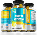 Biotin Gummies With Vitamin C, E, Collagen, And Zinc, Biotin Gummies For Hair Growth, Nail, Skin, Support, Made In Usa 60 Gummies