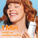 Bitvae P1 Water Dental Flosser, Travel Water Cleaner Picks, Cordless Mini Water Teeth Cleaners With Telescopic Water Tank, Ipx7 Waterproof Oral Irrigator, Brace & Sensitive Teeth Care, Sky Blue