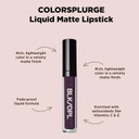 Black Opal Blk/Opl Colorsplurge Liquid Matte Lipstick, Berry Red  Long-Lasting, Enriched With Vitamins C & E, Paraben-Free, Cruelty-Free