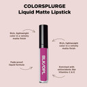 Black Opal Blk/Opl Colorsplurge Liquid Matte Lipstick, Fab Fuchsia  Long-Lasting, Enriched With Vitamins C & E, Paraben-Free, Cruelty-Free