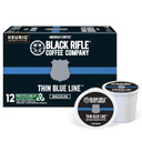Black Rifle Coffee Company Medium Roast K Cups - Single Serve K Cups Coffee Pods - Kcup Pods Compatible With Keurig 1.0 & 2.0 - Made From Pure Arabica Beans (Thin Blue Line, 12 Count)