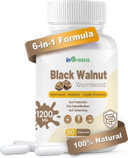 Black Walnut With Sweet Wormwood, Berberine, Ceylon Cinnamon, Inulin, Olive Fruit, Digestive Health, 60 Capsules
