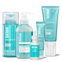 Bliss Clear Genius Clarifying Kit: Clear Genius Face Wash, Toner + Serum, Acne Spot Treatment, Acne Body Spray And Overnight Liquid Peel