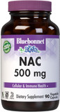 Bluebonnet Nac Supplement N-Acetyl-L-Cysteine 500 Mg - Antioxidant Cellular Health & Immune Support - Free-Form Amino Acid For Women & Men - Non-Gmo, Kosher, Gluten-Free - 90 Vegetable Capsules
