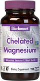 Bluebonnet Nutrition Albion Chelated Magnesium Vegetable Capsule, 200 Mg, Stress Relief, Vegan, Non Gmo, Gluten Free, Soy Free, Milk Free, Kosher, 120 Vegetable Capsule, 2 Month Supply