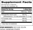 Botanic Choice NatureS Wonder Plus-Ashwagandha, Biotin, Inositol, Fo-Ti Powder - 60 Capsules