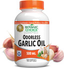 Botanic Choice Odorless Garlic Oil Softgels - Antioxidant Cholesterol And Immune Support Supplement For Adults - Gluten Free Non-Gmo - 180 Pills