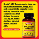 Bragg Original & True Energy Apple Cider Vinegar Capsules - Vitamin D3 & Zinc - B-12 Vitamins  Caffeine Free - 750Mg Of Acetic Acid  Immune & Weight Management Support - Non-Gmo, Vegan, Gluten