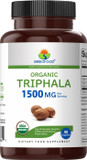 Brieofood Organic Triphala 1500Mg, 45 Servings, Vegetarian, Gluten Free, 90 Vegetarian Tablets