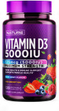 Built By Nature Chewable Vitamin D3 5000 Iu - Vitamin D Supplement Chews  Sugar Free & Natural Berry Flavor - 120 Tablets