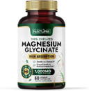 Built By Nature Magnesium Glycinate 1000Mg  High Absorption Magnesium Supplement  100% Chelated, Gentle On Stomach - Muscle, Heart, Bone & Relaxation Support - Non-Gmo, Vegan - 60 Capsules