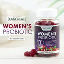 Built By Nature Probiotics For Women Gummies 3 Billion Cfu, 6 Probiotic Strains With Cranberry Supplement, Digestive, Immune, Vaginal & Urinary Health, Shelf Stable, 60 Gummy