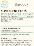 Burdock 120 Capsules, 500 Mg, Made With Burdock (Arctium Lappa) Dried Root (120 Capsules)