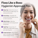 Burst Expanding Dental Floss (Mint Eucalyptus/160 Yards) | Stain Absorbing & Woven With Xylitol Coating To Fight Cavities | Vegan | Paraben Free