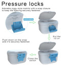 Bvn Leakproof Denture Cup, Upgraded Carrying Storage, Denture Bath Box With Filter, Denture Cup For Soaking Dentures, Travel Retainer Cleaning Case (Black+Blue)