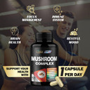 Cadane Mushroom Complex Supplements - 19In1 Concentrated With Lions Mane, Cordyceps Sinensis, Reishi, Turkey Tail Mushroom, Maitake, Chaga, Shiitake, Enoki & More - 120 Caps For 4 Months Supply
