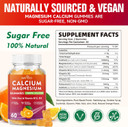 Calcium Gummies 1000Mg With Vitamin D3 K2 & B Complex, Potassium, Calcium Magnesium Zinc Gummies For Bone, Muscle, Mood And Immunity - Orange Flavor 60 Gummies