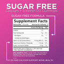 Calcium Supplements For Women - Sugar Free Calcium Gummies With Vitamin D3 For Bone Strength, Teeth & Immune Health Support, Natural Chews For Women & Men - Raspberry Flavored & Non-Gmo - 60 Gummies