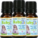California Gold Nutrition Baby Vitamin D3 - Liquid D3 Supplement For Babies, Vegetarian Friendly - Developmental Support - Alcohol & Gluten Free, Non-Gmo - 10 Mcg (400 Iu) - 0.34 Fl Oz (10 Ml), 3