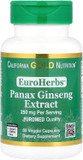 California Gold Nutrition Euroherbs, Panax Ginseng Extract, Euromed Quality, 250 Mg, 60 Veggie Capsules