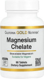California Gold Nutrition Magnesium Chelate With Calcium, 90 Tablets