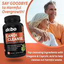 Candi Cleanse Support Supplement Pills & Drops - Organic Oregano Oil Drops Liquid & Black Walnut Wormwood - Extra Strength Natural Oral Gut Cleanser Detox Health Supplements & Caprylic Acid Capsules