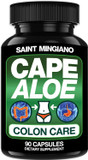 Cape Aloe Vera Capsules - Colon Cleanse, Detox & Flush - 90 Capsules. Gentle Constipation Relief And Bowel Movement Acting As Natural Herbal Laxative - Bowel Movement Digestive Health