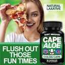 Cape Aloe Vera Capsules - Colon Cleanse, Detox & Flush - 90 Capsules. Gentle Constipation Relief And Bowel Movement Acting As Natural Herbal Laxative - Bowel Movement Digestive Health