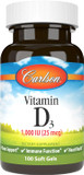 Carlson - Vitamin D3, 1000 Iu (25 Mcg), Bone Health, Muscle Health, Cholecalciferol, Vitamin D Supplements, Vitamin D3 Soft Gels, 100 Softgels