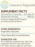 Cascara Sagrada 120 Capsules, 500 Mg, Responsibly Farmed Made With Cascara Sagrada (Frangula Purshiana) Dried Bark (120 Capsules)