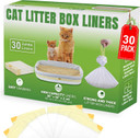 Cat Litter Box Liners - 30 Extra Large Strong & Thick Litter Liners For Mess-Free Cleanup - Jumbo Size - Conveniently Folded No More Tearing - Scratch-Resistant - Enjoy A Fresh Hygienic Environment