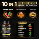 Cayenne Pepper Supplement With Turmeric Curcumin Root, Ginger Root, Ceylon Cinnamon Bark & More - Immune System, Joint Health & Digestive Health Support - 210 Capsules