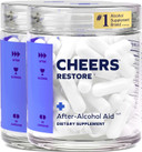 Cheers Restore | Supplement With Dhm + L-Cysteine | Feel Better After Drinking & Support Your Liver | 24 Doses | Dihydromyricetin, Cysteine, Prickly Pear, B-Vitamins, Ginger