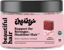 Chewsy - Beautiful Hair - Support For Stronger, Healthy Hair - With Biotin, Horsetail Extract, Goji Berry & Vitamins - Sweet Raspberry, 30-Day Supply