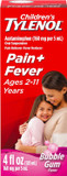 Children'S Tylenol Oral Suspension Medicine, Kids' Liquid Medicine Pain Reliever & Fever Reducer For Cold + Flu Symptoms, Aspirin-, Ibuprofen- & Alcohol- Free, Bubble Gum, 4 Fl. Oz