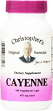 Christopher'S Original Formulas Cayenne Formula, Natural Herbal Supplement, 100 Caps
