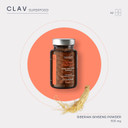 Clav® Siberian Ginseng - 900Mg Eleuthero Root Powder - Energy Supplement - Reduction Of Tiredness & Fatigue - 60 Ginseng Capsules - Made In Germany
