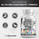 Clean Nutra Activated Charcoal Capsules Shilajit Pills Probiotic Digestive Enzymes For Digestive Health With Peppermint Fennel Licorice Papain Ginger Turmeric | Gut Health