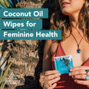 Coconut Oil Wipes For Feminine Health, Organic Vulva Moisturizer Wipe, Feminine Oil Wipe, Menopausal Support