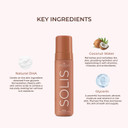 Cocosolis - Solis | Dark Self Tanner | Self Tan For Face & Body | Tanning Mousse For A Rich, Natural And Long-Lasting Tan | Organic Self Tanner - Plant-Based Dha (200 Ml)