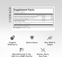 Codeage Elderberry Vitamins - Organic Fermented Elderberry Blend, Vitamin C From Ascorbic Acid & Organic Acerola Cherries, Vitamin D3, Zinc, Sambucus Berries - 90 Capsules