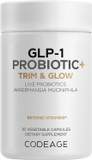 Codeage Glp-1 Probiotic+ - Live Probiotics Akkermansia, Clostridium, Bifidobacterium, Chicory Inulin Probiotic, Prebiotics & Postbiotics Supplement - 500 Million Afu - 30 Capsules