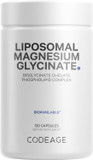Codeage Liposomal Magnesium Glycinate Supplement - Magnesium Bisglycinate Pills - Bioperine Black Pepper - Liposomal Delivery - Non-Gmo, Gluten-Free Mineral - 120 Capsules