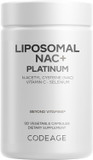 Codeage Liposomal Nac+ Platinum - N-Acetyl L-Cysteine, Vitamin C, Alpha Lipoic Acid, Selenium - 2-Month Supply - Helix Liposomal Delivery - Phospholipid - Non-Gmo Nac Dietary Supplement - 120 Capsules