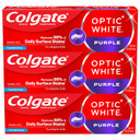 Colgate Optic White Purple Toothpaste For Teeth Whitening, Helps Remove Surface Stains And Polishes Teeth, Enamel-Safe Mint Paste, 4.2 Oz