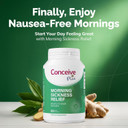 Conceive Plus Morning Sickness Relief - Pure Dried Ginger Powder - Relief From Nausea, Motion & Stomach Discomfort During Pregnancy - Essential For Expecting Moms - Non-Gmo - 60 Vegan Capsules